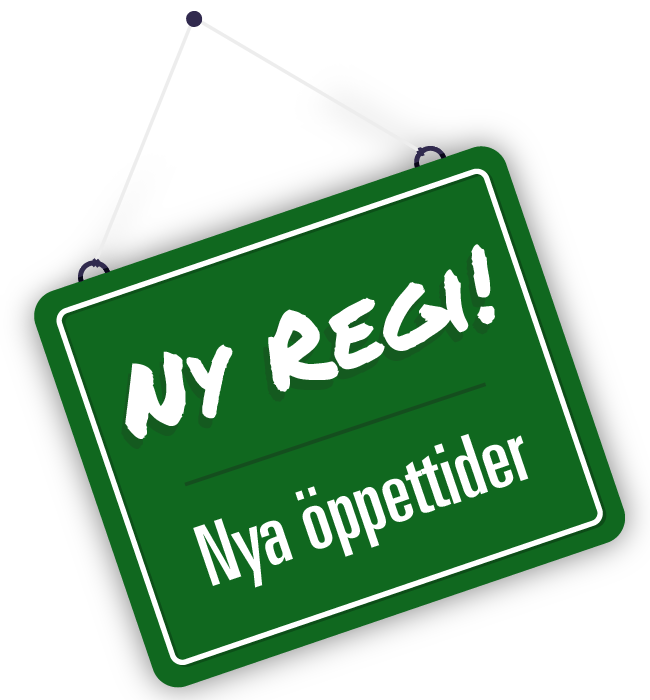 Ny Regi och öppettider!